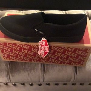 Vans canvas black /black slip on us women 8.5